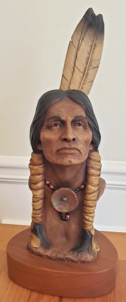 Vintage Neil Rose Cloud Walker American Indian Resin Sculpture Signed [kw409]