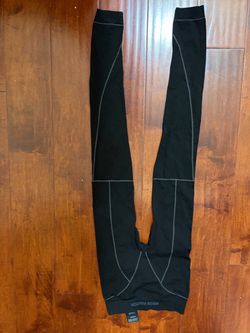 Heron Preston Women Black High Waist Logo Seam Leggings Size S/M Italy