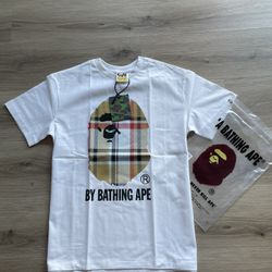 White/black Multi Sizes Burberry Bape T Shirt