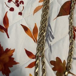 10k 10mm Chain Matching Bracelet And Chief Head Charm