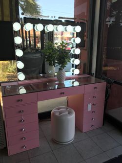 Pink vanity set