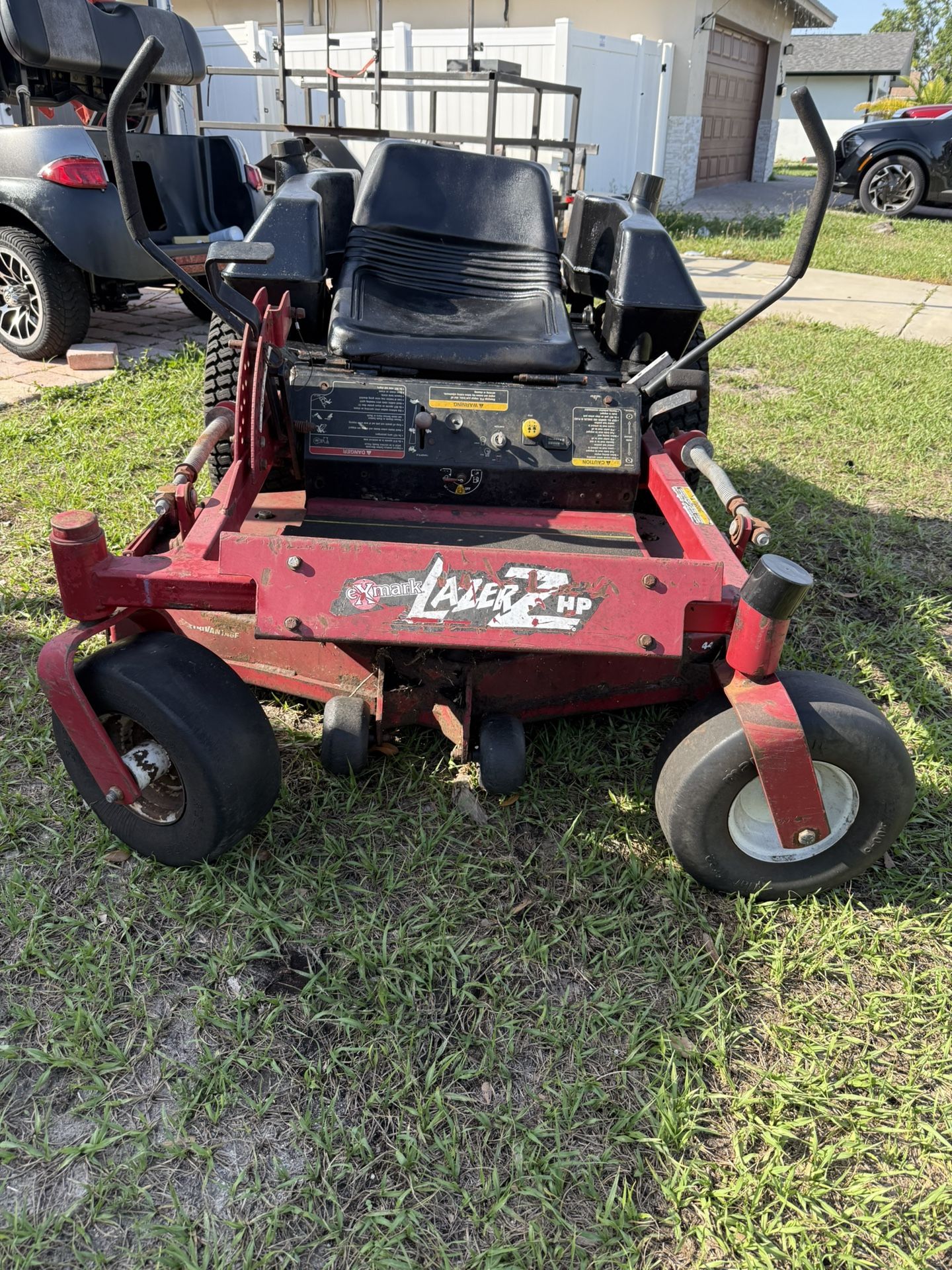 45 Inch Exmark zero turn mower good morning