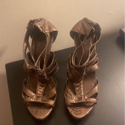 Bronze Color High Heels Size 9