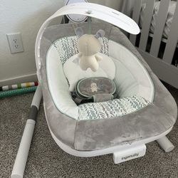 Ingenuity Anyway Sway Vibrating Portable Baby Swing Spruce