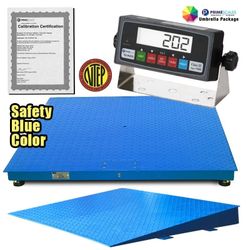 60"x60" Floor Scale 10000 lb x 1 lb Pallet Scale 5x5 with Ramp & Indicator