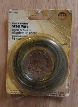 Anchor Wire Plastic Coated Steel Wire 20 Gauge 75 ft