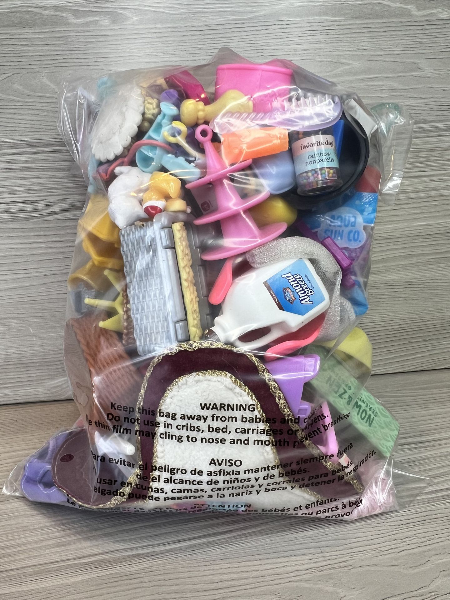 Huge 120+ Piece Lot Random Girl Toys/Barbie Doll Toy Accessories 1 Pound 5 Ounce