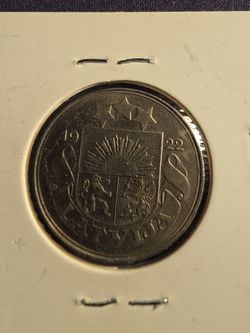 1922 Latvia 50 Santīmu circulation coin