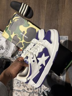 A Bathing Ape Sk8 Sta #1 Ostrich Pack White Purple