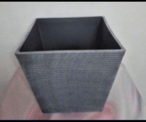 14" Tall Gray Square Resin Planter @ Lasting Creations