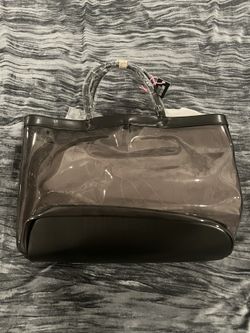 Transparent Black Tote Bag