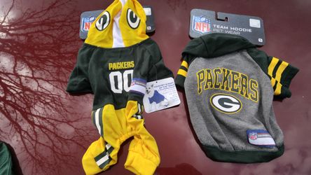 2 Green Bay outfits for small dog