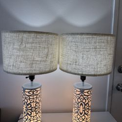 Dimmable Vintage Nightstand Lamp with A+C USB Ports