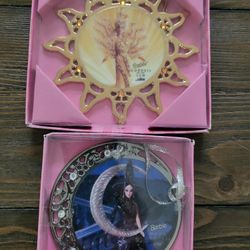 Barbie Plate Ornaments- Goddess Of The Sun and Goddess Of the Moon Ornaments  (Hallmark Keepsake)