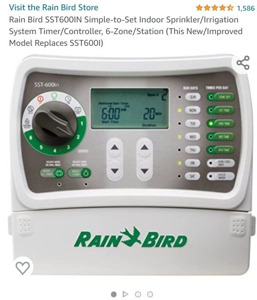 Rain Bird Sprinkler/Irrigation System 6-Zone Controller