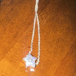 Pandora Jewelry Sterling Wishing Star Charm And Sterling Silver 15.5” Chain