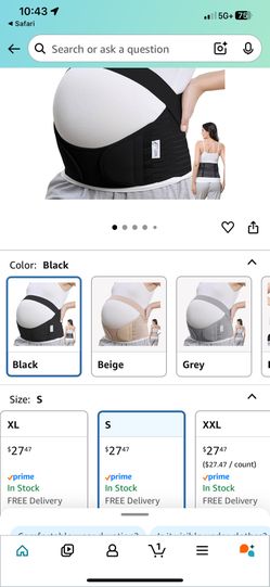 NeoTech Care Pregnancy Support Maternity Belt, Waist/Back/Abdomen Band, Belly Brace (Size S, Beige Color)