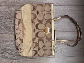 Coach Signature Tote Bag Gold
