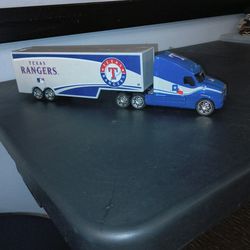 Collectable Diecast Texas Rangers Semi Tractor Trailer Very Good Condition
