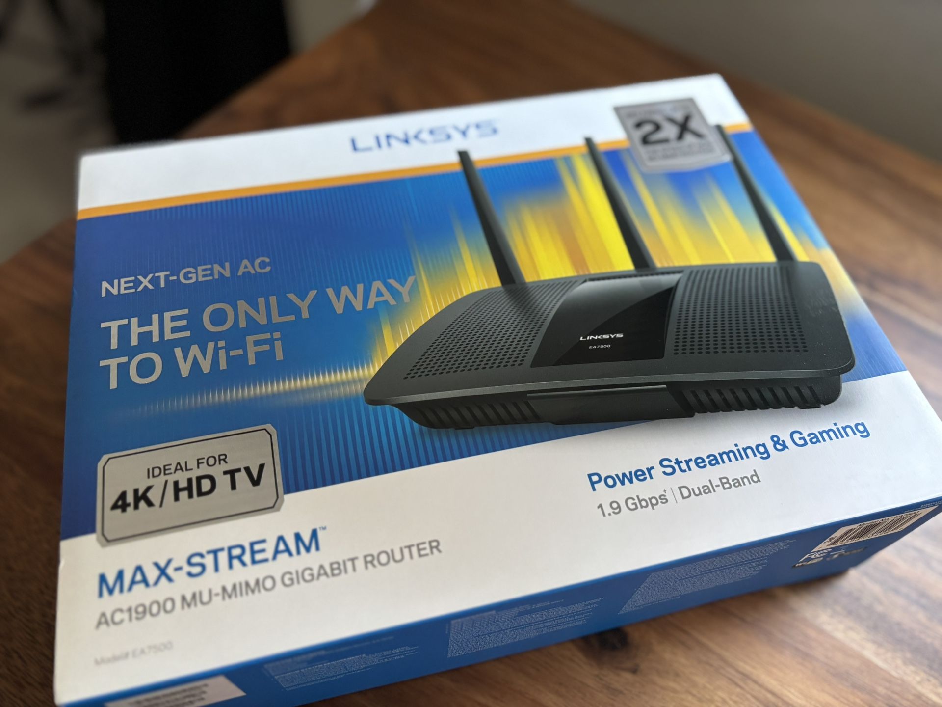 Linksys EA7500 Dual-Band Wi-Fi Router for Home (Max-Stream AC1900 MU-Mimo Fast Wireless Router)