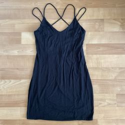 Y2K Vintage Charlotte Russe Spaghetti Strap Mini Dress Crisscross Back Size XL