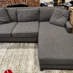 Macy's Keegan 90" 2-Piece Fabric Reversible Chaise Sectional Sofa