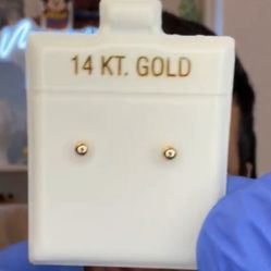 14 K Gold Post Earrings