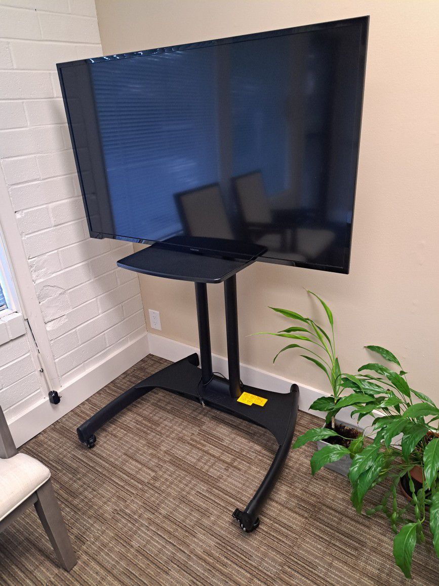 50" Insignia LED TV on Mobile Stand

