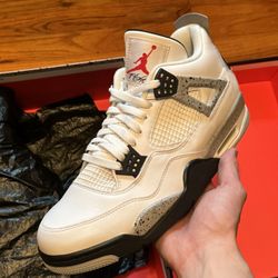 Jordan 4 White Cement 