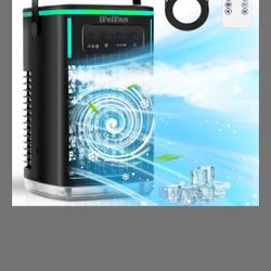 iFeiFan Portable Air Conditioners, Evaporative Air Cooler w/Remote, 1500ml Tank, 3 Wind Speeds, 1-6H Timer, 2 Cool Mist, 7 Lights, Personal AC Mini Ai