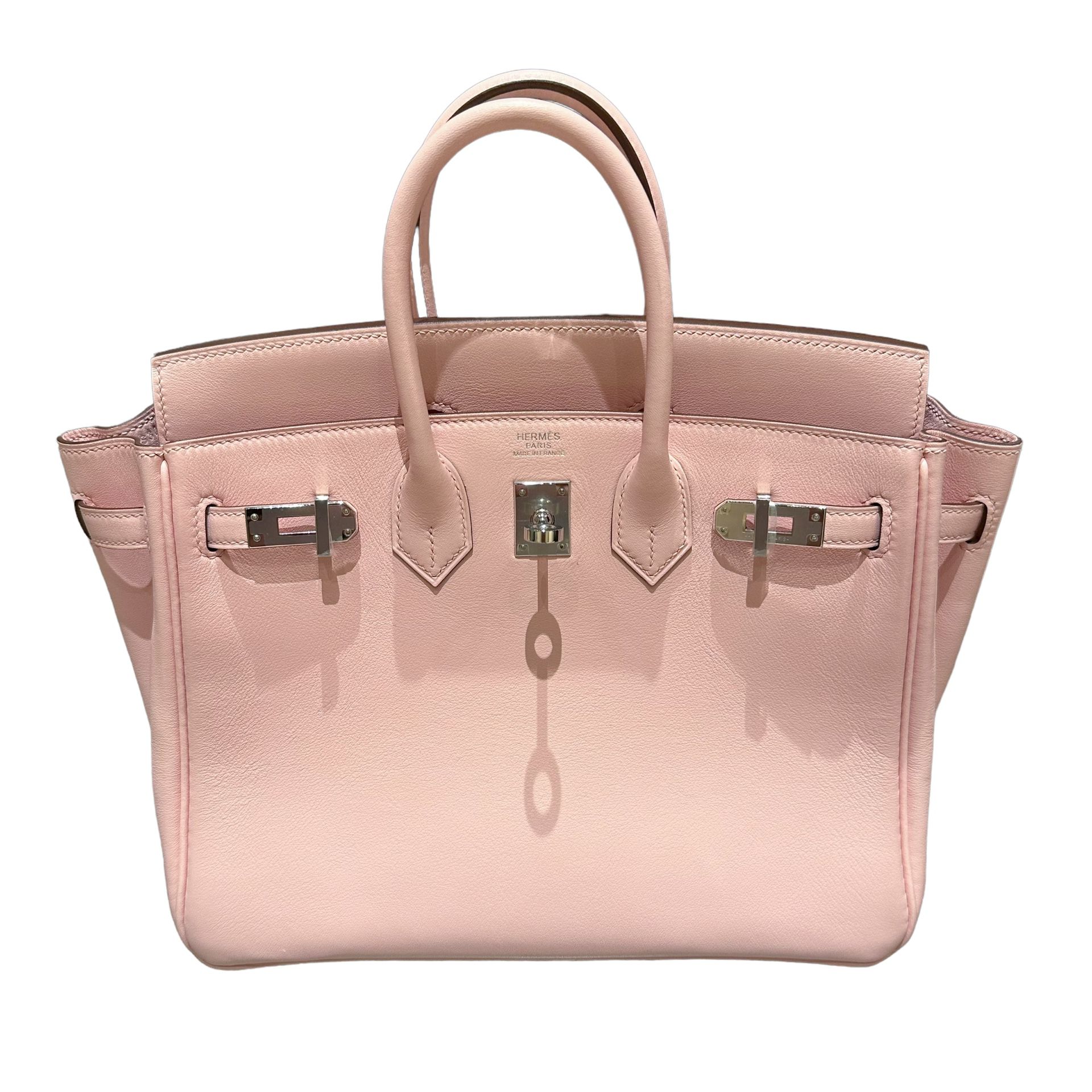 Hermes Kelly 25 Bag Rose Sakura Swift Leather with Palladium