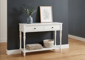 White console table