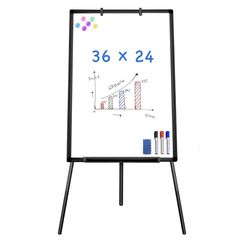 Easel Whiteboard - Magnetic Portable Dry Erase Easel Board 36 x 24 Tripod Whiteboard Height Adjustable Flipchart Easel Stand White Board for Office or