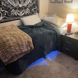 massaging and adjustable bed frame with remote  (mattress optional)