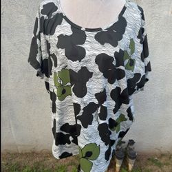 PreOwned Manuhealii Hawaiian Blouse Multicolored Women's 2XL