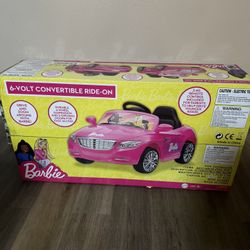 Barbie 6 Volt Convertible Ride On Car
