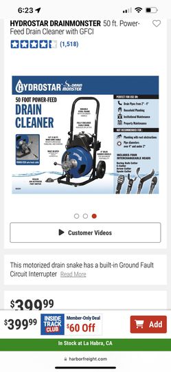 50 ft. Power-Feed Drain Cleaner with GFCI