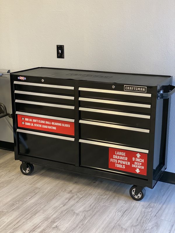 Craftsman 2000 series 52in W x 37.5in H 10 drawer steel rolling tool