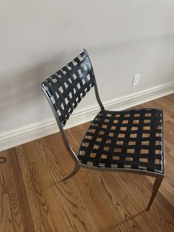 Vintage 60s-70s,mid Century Modern Woven Leather Lounge Chair,stamped(made In Italy)