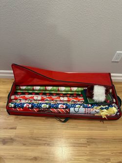 40"L Rolls of wrapping paper w/fabric case