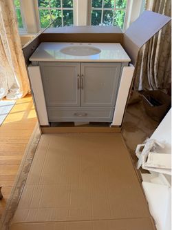 Bemma bathroom vanity fog grey 36”