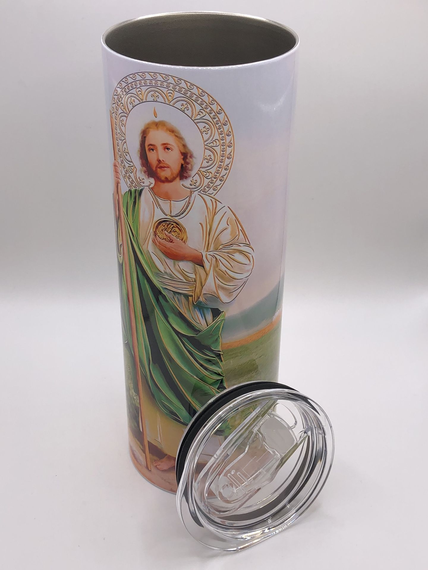 Sam Judas Tadeo Tumbler San Juditas Coffee Cup New In Box Stocking Stuffers