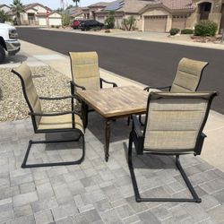 Metal Table And Chairs
