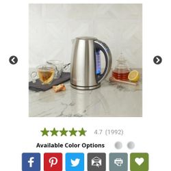 Cuisinart CPK17 Perfectemp 1.7 Liter Cordless Electric Kettle 