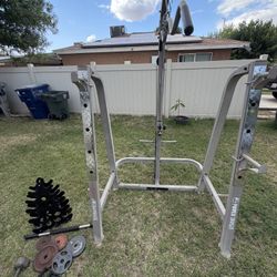 weights and squat Rack 