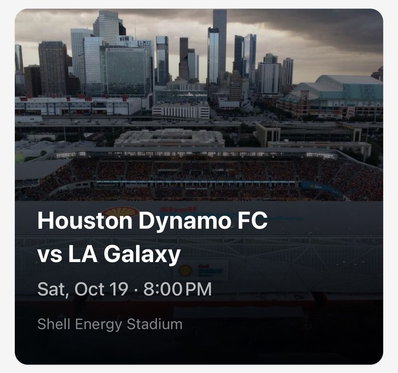 Houston Dynamo Vs LA Galaxy 3 Tickets Section 139