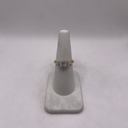14kt Dual Tone Gold Diamond Engagement Style Ring 
