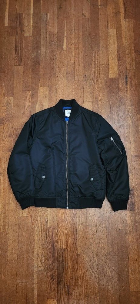 GAP Men's Black Bomber Jacket (Size: XS)