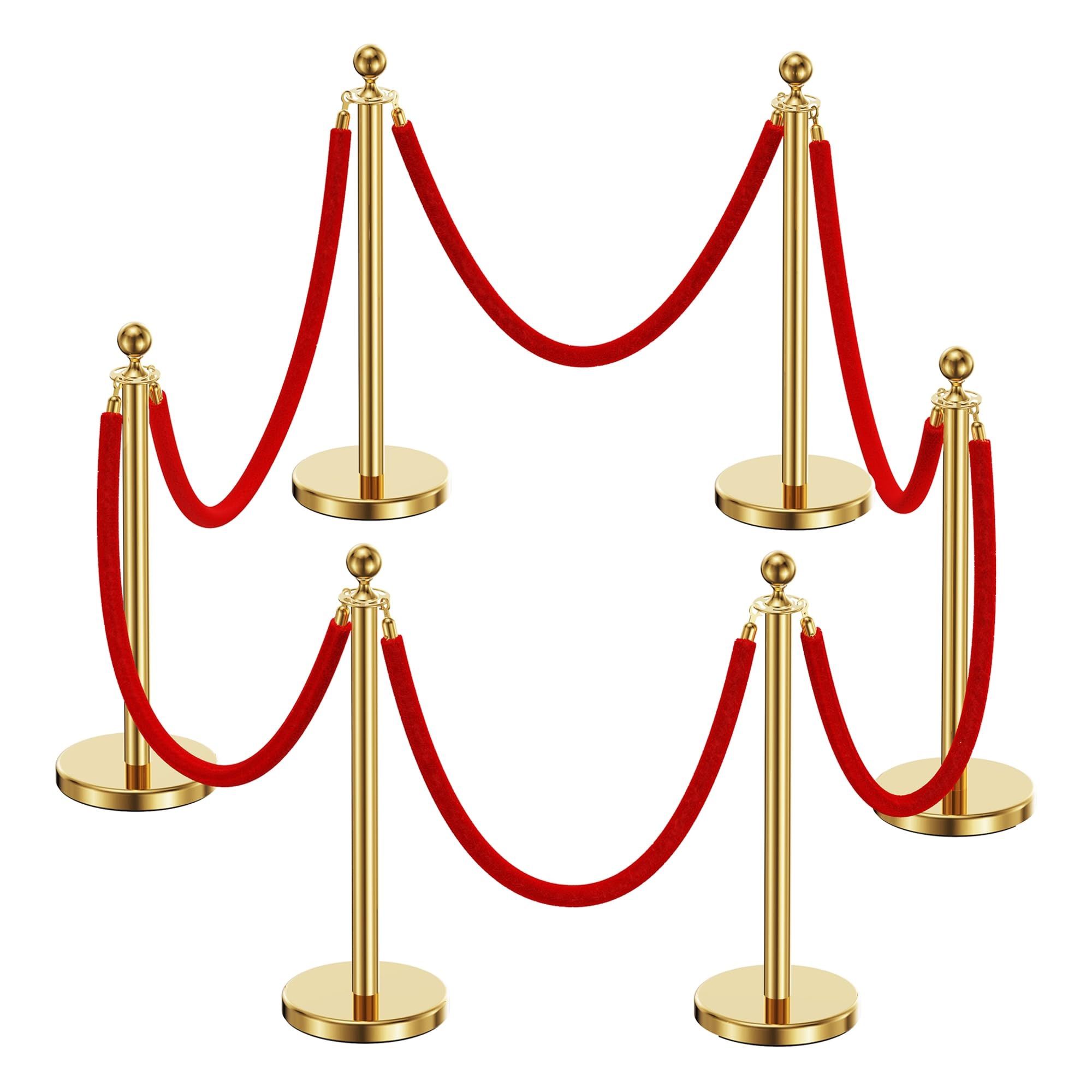 6pcs Sturdy Gold Stanchion Posts