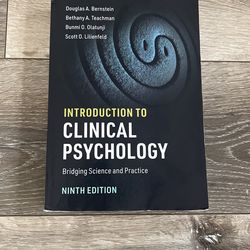 Introduction To Clinical Psychology- Bridging Science And Practice 9th Edition
